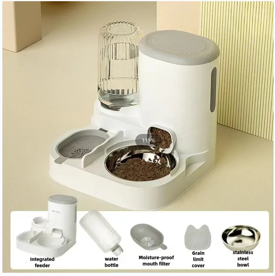 Automatische Voederbak Kat & Hond – 2L Voer + 1,5L Water, Bpa-Vrij