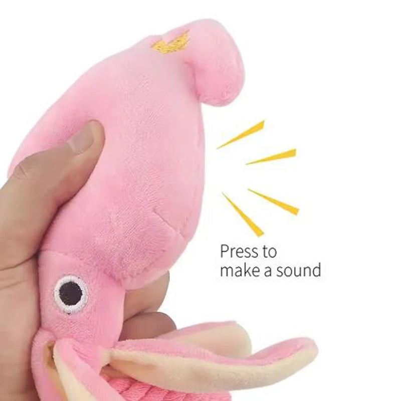 Pulpo Mordedor Sonoro con Cuerda Limpiadientes Petssmile™